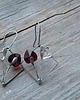 kolczyki wire wrapping Czerwone listki  -  kwiaty   -  kolczyki 4