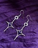 kolczyki wire wrapping Minimalistyczne srebrne długie kolczyki z ametystem 1