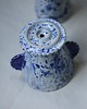 czajniki i dzbanki Ceramiczny dripper w kobaltowe ciapki i dzbanuszek. Ceramika ręcznie robiona 4