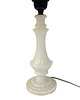 lampy stołowe Włoska lampa stołowa vintage alabaster / onyks, ręcznie szyty klosz lata 60. 3