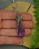 wisiory Wisiorek talizman duży surowy ametyst wire wrapping 4