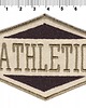 naszywki na ubrania Naszywka naprasowanka ATHLETIC termoprzylepna haft 7,7x6,5cm 1