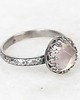 pierścionki srebrne Srebrny oksydowany pierścionek Princess z kwarcem różowym r.17 2