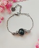 bransoletki z kamieni naturalnych Bransoletka Agat Zielony stal chirurgiczna handmade wirewrapping 1