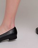 baleriny damskie Baleriny Skórzane - czarne    (6702) 8