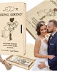 kartki scrapbooking Drewniane pudełko na pieniądze Prezent Pamiątka ślub wesele PERSONALIZOWANE 1