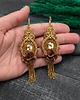 kolczyki soutache Kolczyki sutasz złote wieczorowe błyszczące z cyrkoniami Joy 1