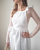 fartuchy kuchenne Lniany fartuszek retro PURE WHITE 7