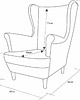 fotele Fotel uszak Flower Grey do salonu sypialni 2