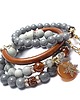 bransoletki z kamieni naturalnych Cognac and grey vol. 13 /13-12-21/ set 3
