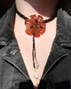 chokery Pomarańczowa  Lilia - naszyjnik choker 2