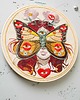 Ozdoby na ścianę Madame Butterfly ecru, haft w tamborku 20 cm 8