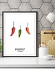 plakaty Plakat  GRAFIKA PIEPRZ CAYENNE warzywa ZIOŁA 1