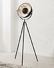lampy podłogowe Lampa stojąca Studio czarna srebrny środek 140cm 2