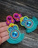 kolczyki soutache Waikiki- etniczne kolczyki soutache 4