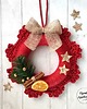 wianki bożonarodzeniowe Wianek świąteczny handmade ze sznurka w kształcie śnieżynki 1