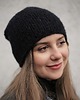 czapki damskie Przejściowa czapka ALPACZINA  100% alpaka czarna 2