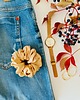 gumki do włosów Gumka jedwabna, scrunchie, frotka złota szampański MAXI 3