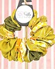 gumki do włosów L średnia gumka do włosów jedwab naturalny scrunchie zielona żółta 2