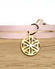 bransoletki skórzane flo pink mandala gold 1