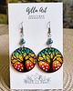 kolczyki drewniane Kolczyki malowane ręcznie boho 3
