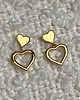 kolczyki pozłacane Złote kolczyki "Cute Hearts"- srebro 925 pozłacane 2