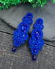 kolczyki soutache Kolczyki sutasz niebieskie Keira wieczorowe eleganckie z kryształkami 2