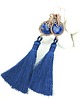 kolczyki wire wrapping Długie kolczyki z lapis lazuli i chwostem 5