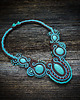 kolie Turkus i brąz- naszyjnik soutache 5