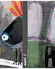 obrazy OBRAZ NA PŁÓTNIE - 120x80cm - ABSTRAKCJA PODWÓRKO 3