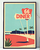 plakaty Plakat retro - 66 Diner, USA, 1