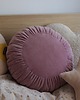 poduszki gładkie Dekoracyjna różowa poduszka vintage welurowa plisowana 3