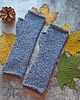 rękawiczki damskie Jesienne przejściowe mitenki, rękawiczki wełna i alpaka jeans 2