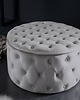 pufy do siedzenia Pufa puf ze schowkiem Barock Chesterfield aksamitna szara 75cm 2