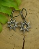 kolczyki wire wrapping Małe błękitne kolczyki słoneczka złoty labradoryt wire wrapping 5