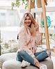 bluza z kapturem damska Bluza Clasic kangurka pudrowy róż 2
