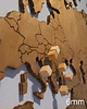 Ozdoby na ścianę Drewniana Mapa Świata 120x60x06 cm Granice 3