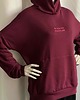bluza z kapturem damska Bluza RESORT burgundowa (z logo-haft) 1