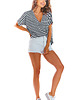 t-shirt damskie Bluzka C203 czarne paski 2