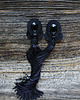 kolczyki soutache Czarne kolczyki soutache z frędzlami- długie 3