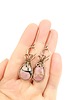 kolczyki wire wrapping Kolczyki z rodonitem 1
