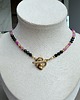 chokery Choker różowy serduszko 5