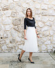 spódnice midi Elegancka spódnica plisowana midi ecru 2