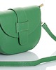 torby na ramię Torebka skórzana półokrągła - zielona (7085) 6
