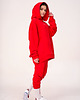 bluza z kapturem damska Hoodie Oversize Red 6