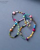 korale Długi bajecznie kolorowy naszyjnik Boho drobne koraliki prezent handmade 8