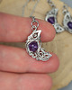 wisiory Wisiorek księżyc fioletowy ametyst wire wrapping 3