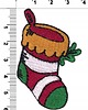 naszywki na ubrania Naszywka naprasowanka SKARPETA Boże Narodzenie termoprzylepna haft 4x6cm 1