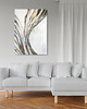 obrazy Elegancki obraz na płótnie GRAY GOLDEN FLOW NO.1 70x100 cm 1
