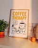 plakaty Plakat kawowy "Coffee Therapy" - Druk Pigmentowy 2
